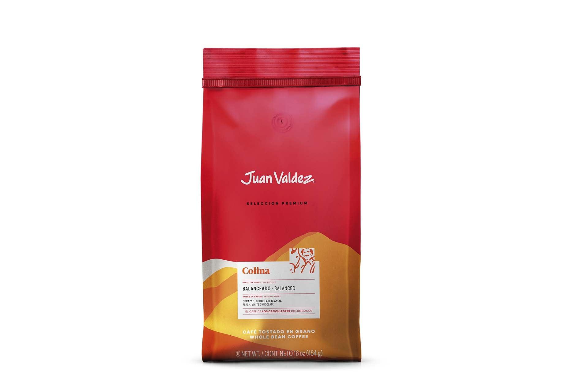 Juan Valdez Juan Valdez Colina Whole Bean Coffee, Balanced Roast 16 OZ - Premium Colombian Coffee - Unique Caracolito beans produce a coffee of balanced flavor and mild texture