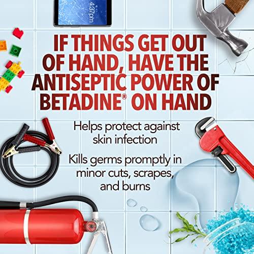 Betadine Betadine Antiseptic 10% First Aid Solution and 0.5% Medicated Gargle for Infection Protection and Sore Throat Relief
