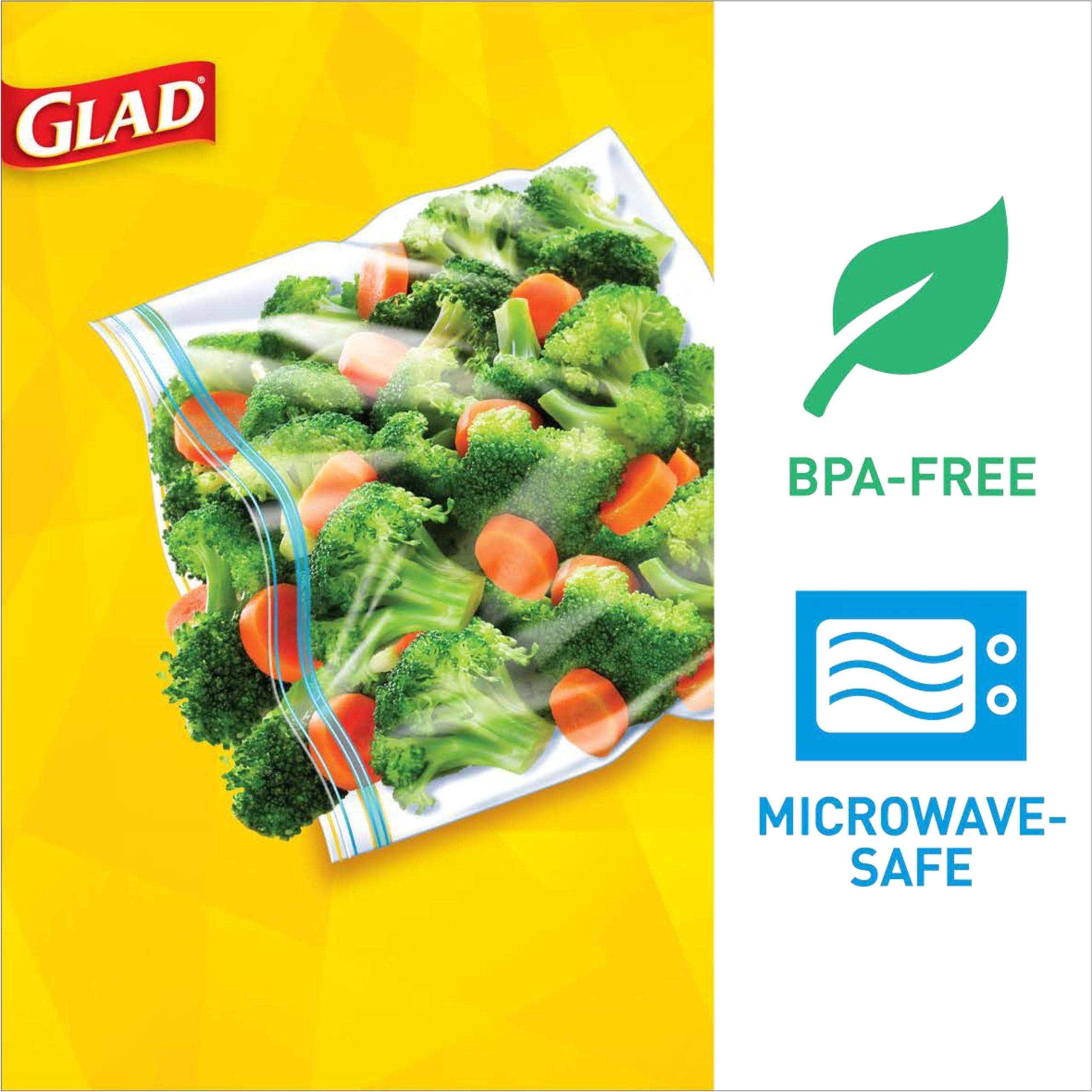 Glad Glad Zipper Food Storage Plastic Bags - Quart - 50 Count, Pack of 4