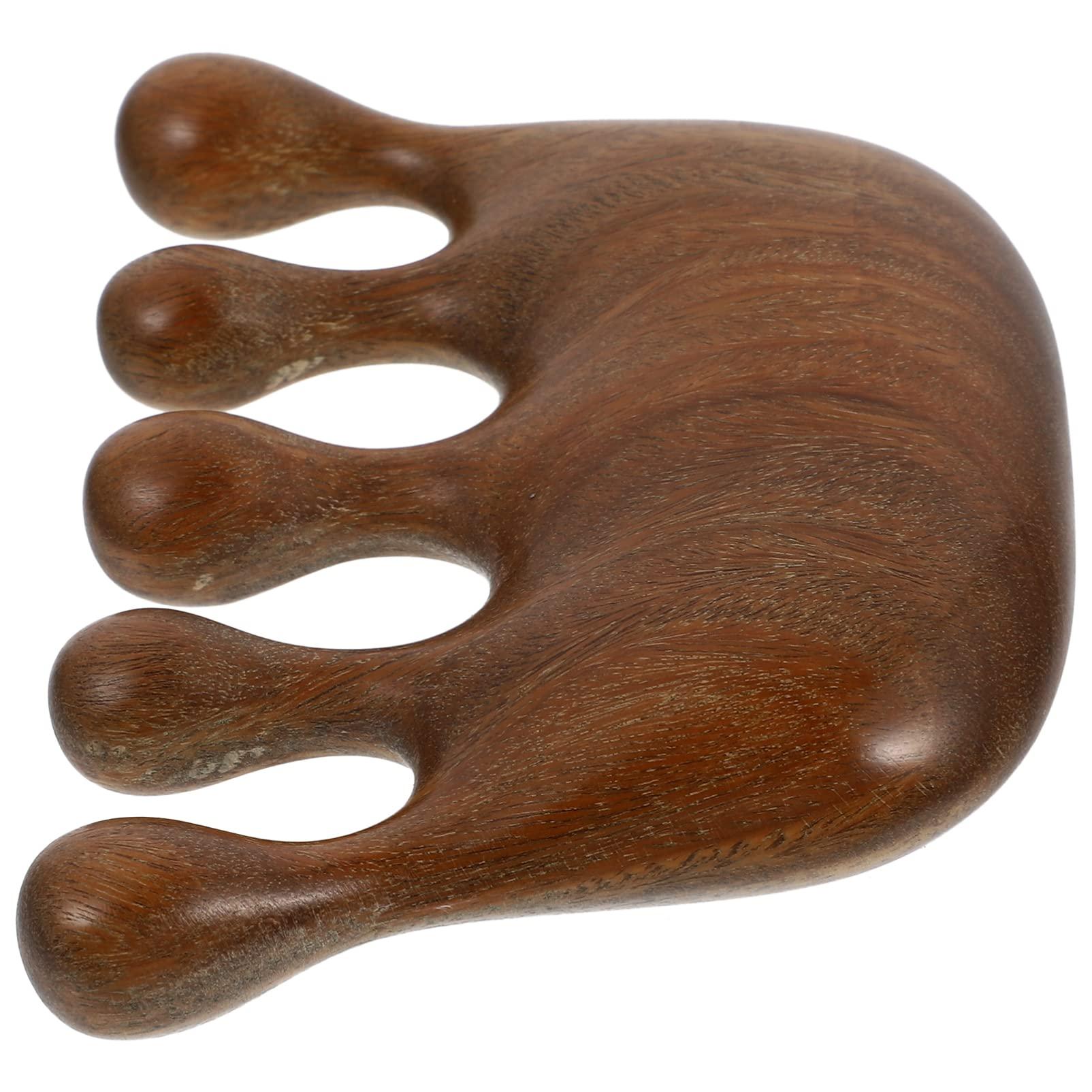 FOMIYES FOMIYES Hair Brush Wooden Scalp Massage Comb Natural Green Sandalwood Wide Tooth Combs Anti-static Massage Comb Hair Scalp Massager Deep Tissue Trigger Point Massager Hair Clips
