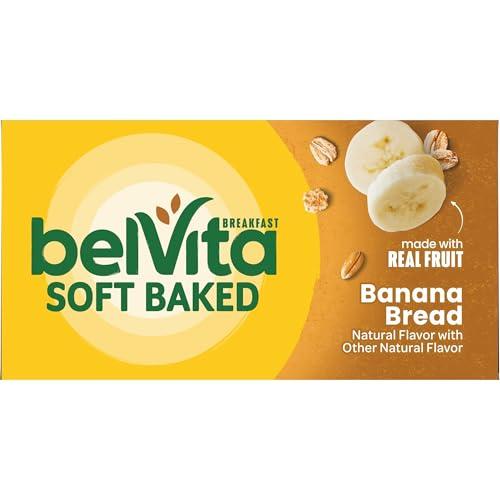 Belvita belVita Soft Baked Banana Bread Breakfast Biscuits, Chewy Breakfast Bars, 5 Packs (1 Biscuit Per Pack)