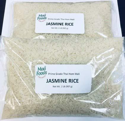 MAAN FOODS Thai Hom Mali Jasmine Rice 2 pack of 2 LB (907 g x 2)
