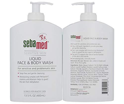 SEBAMED Sebamed Liquid Face & Body Wash with Pump, 400ml, 2 Pack