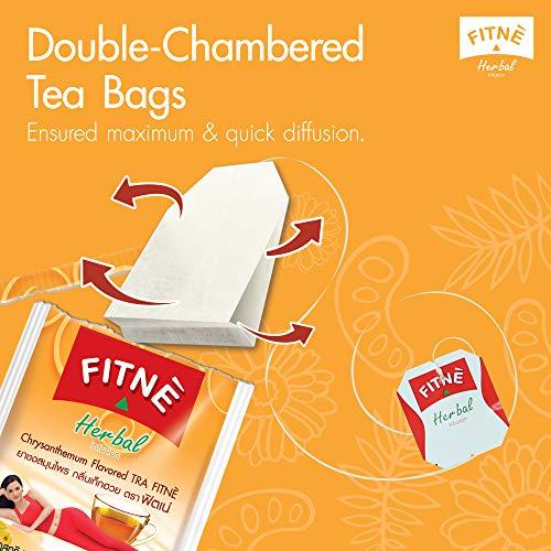 FITNÈ FITNE Chrysanthemum Herbal Tea Senna Infusion Smooth Mild Soothing Beverage Natural Gentle Detox Cleanse No Calories Caffeine Free, 15 Tea Bags