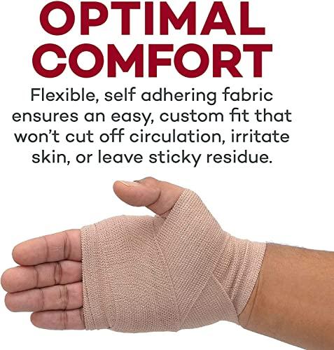 Dealmed Dealmed 4\" Elastic Bandage Wrap with Clip Closure 50 Elastic Bandages, 4.5 Yards Stretched Compression Bandage Wrap, Wound Care Product for First Aid Kit and Medical Facilities