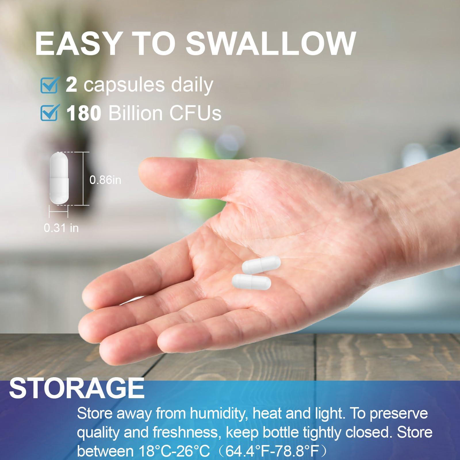 angel wish Prebiotics-Probiotics Nutritional-Supplements Women-Men 90Count - 180 Billion CFUs Probiotic Capsules Daily Probiotic Supplement for Digestive & Immune Health Support