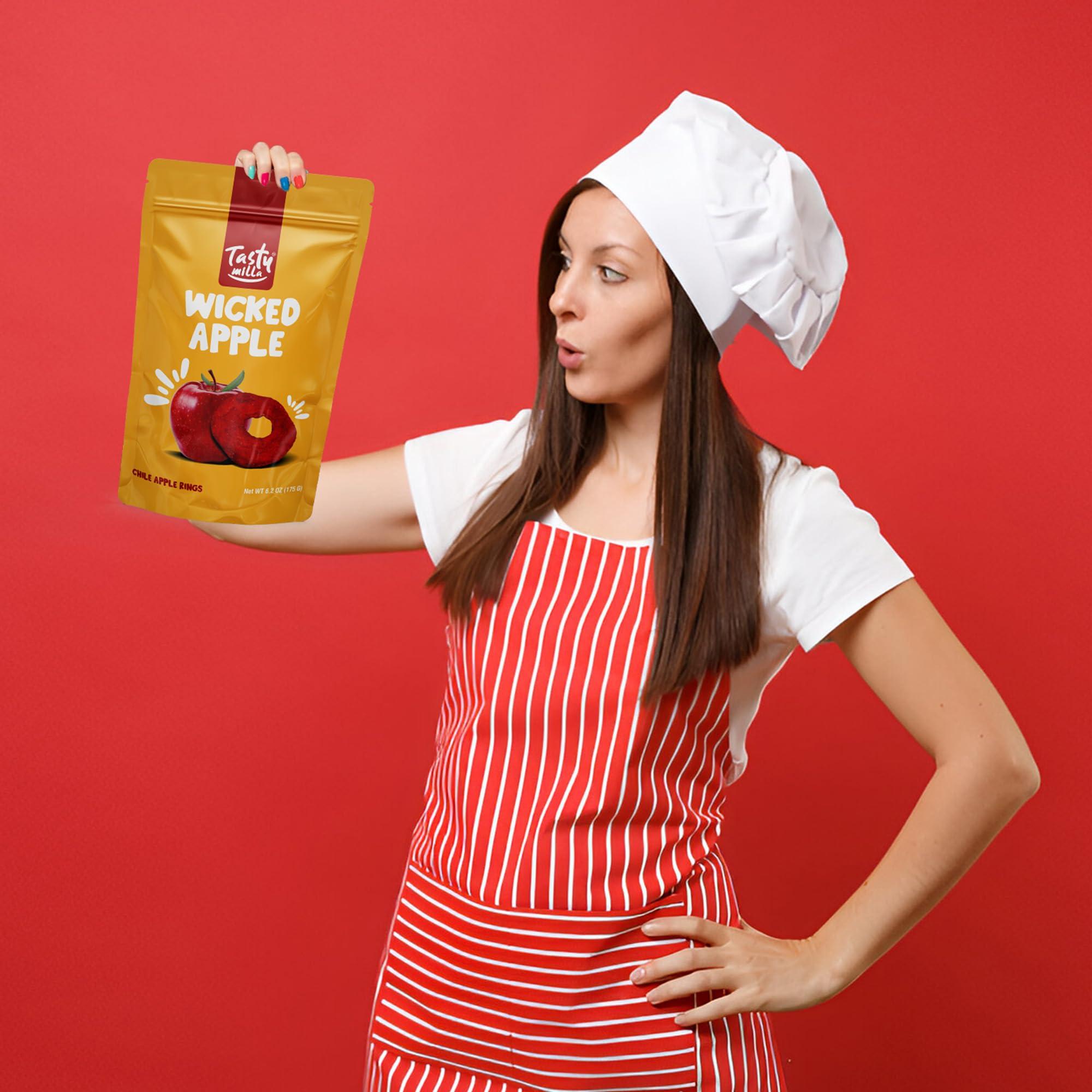 Tasty Milla Tasty Milla | Wicked Apple | Fluffy rings of dried apple enchilada with chile and chamoy | 175 grs