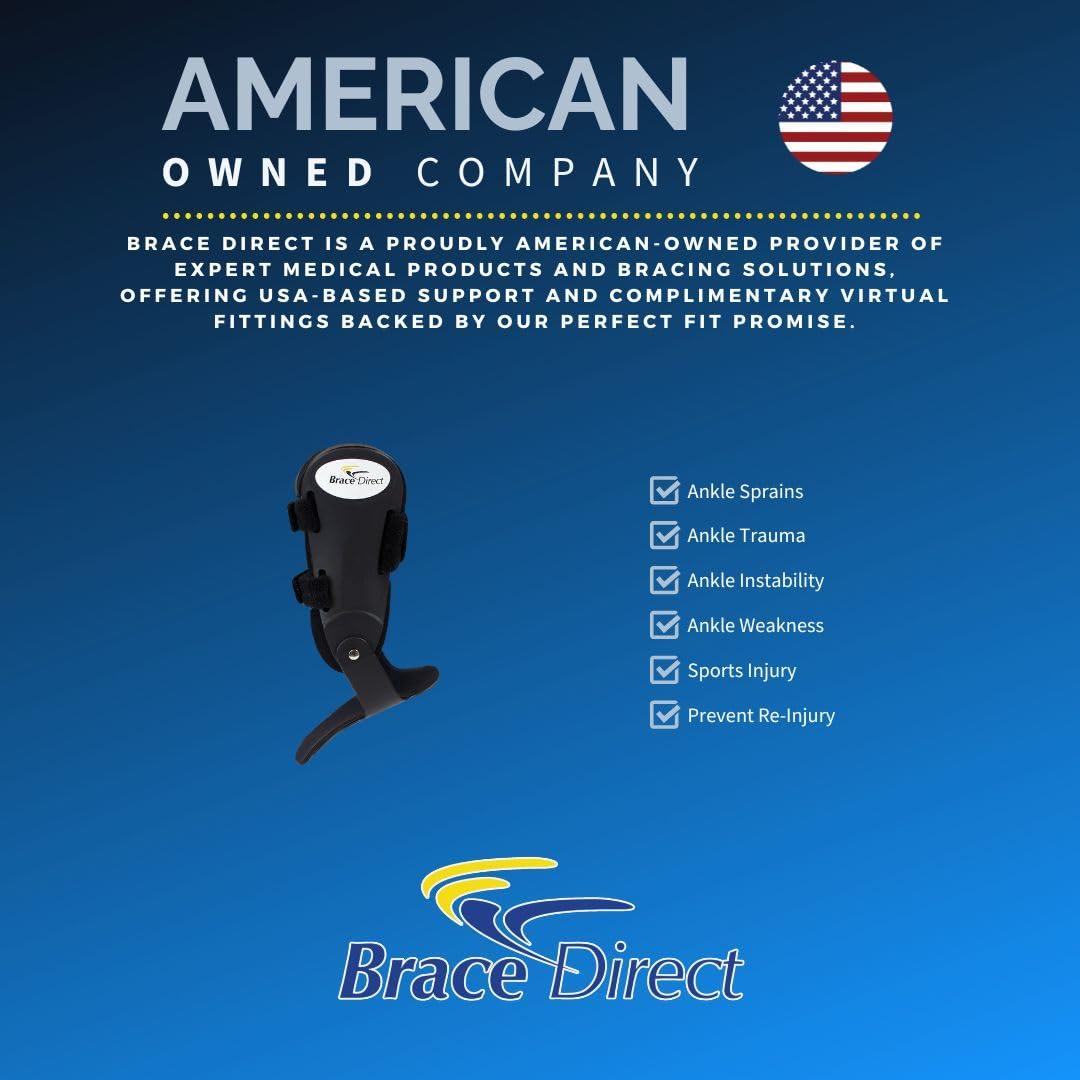 Brace Direct Brace Direct Semi-Rigid Active Ankle Brace Stabilizer for Sprain Support and Protection for Volleyball, Basketball, Football and more - Men and Women
