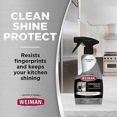 Weiman Weiman Disinfecting Stovetop Cleaner & Stainless Steel Cleaner - 22 Ounce - Daily Appliance Kitchen Cleaning Kit