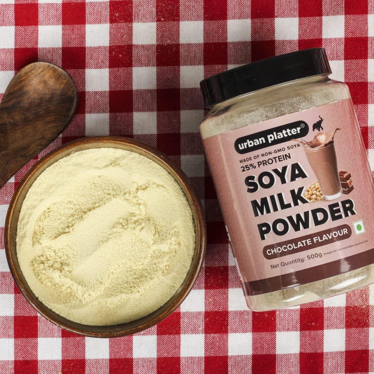 AK Soya Milk Powder-Chocolate Flavour, 500g [Plant-Based/Milk Alternative, Non-GMO & 25% Protein]