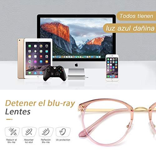 Hilbalm Hilbalm (3 Pack Blue Light Blocking Glasses Women and Man Computer Eyeglasses Metal Frame Glasses (Black, leopard, pink)