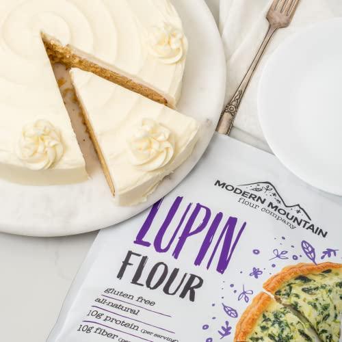 MODERN MOUNTAIN Lupin Flour (3 lb) Low-Carb Flour, 2g Net Carbs Per Serving, Improve Keto-Friendly Baked Goods, High in Protein and Fiber, Keto, Gluten-Free, Non-GMO