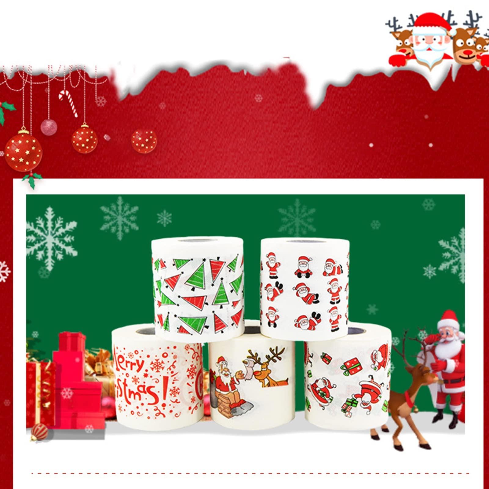 clinmday clinmday Christmas Toilet Paper,Merry Christmas Santa Claus Toilet Paper Tissue Napkin Prank Fun Birthday Party Novelty Gift Idea Funny Toilet Paper C