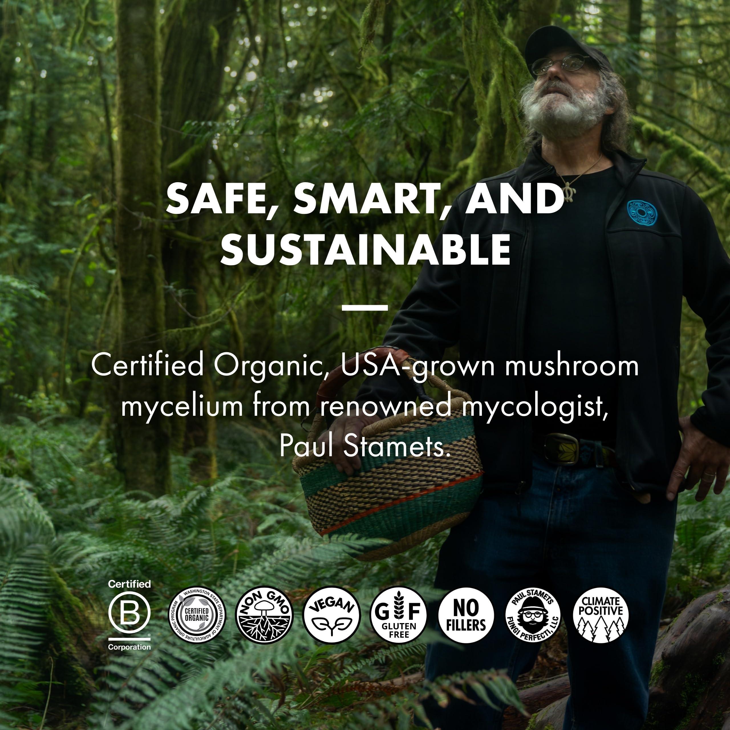 Host Defense Host Defense Mushrooms Lion's Mane - Supplement Capsules for Brain Health Support - Mushroom Support for Focus & Memory Function - Immune & Nervous System Supplement - 60 Capsules (30 Servings)*