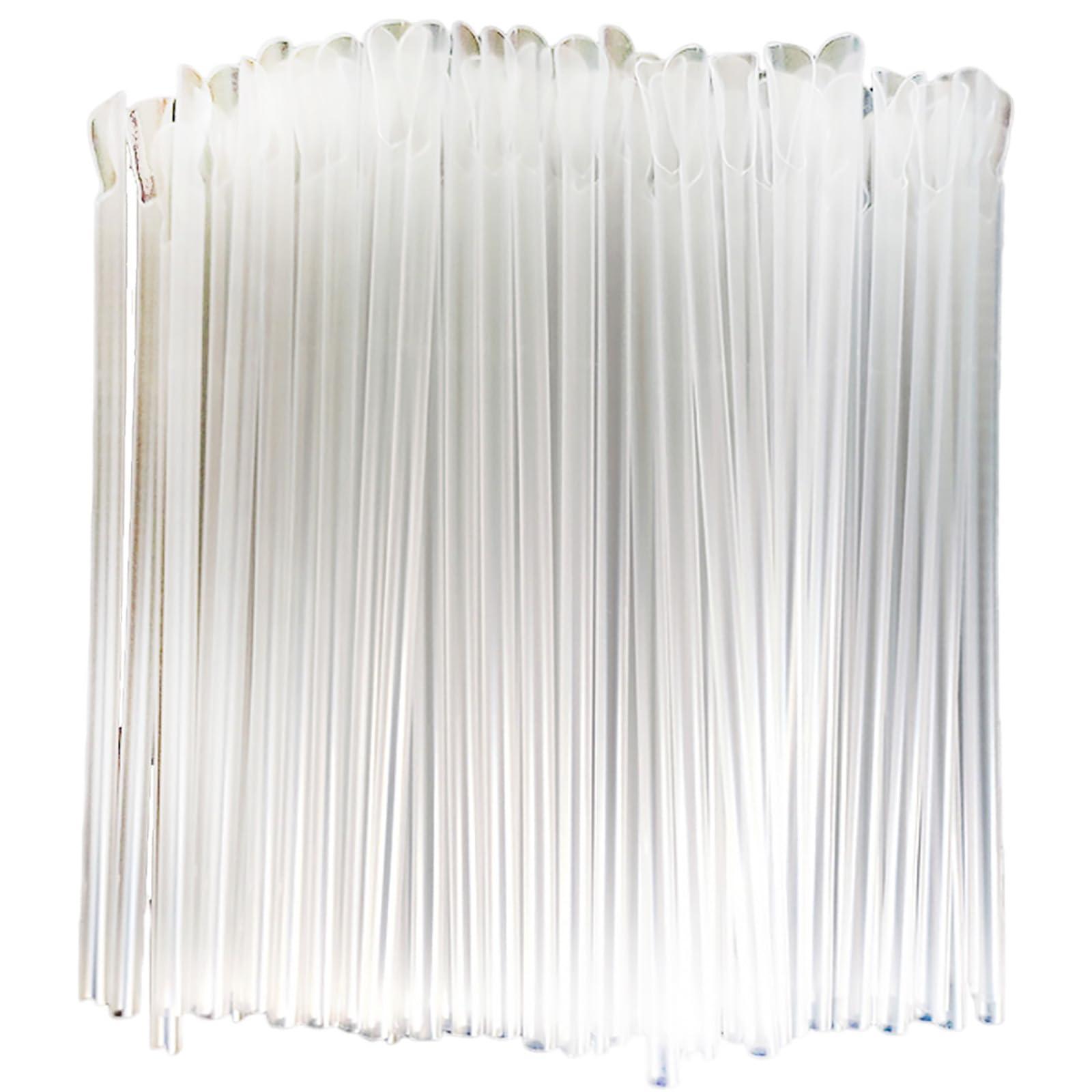 LJJCSFF 100 Pcs Snow Cone Spoon Straws Plastic Drink Stir Stick Summer Straw Slushie Shaved Ice Flexible Drinking Straw Clear