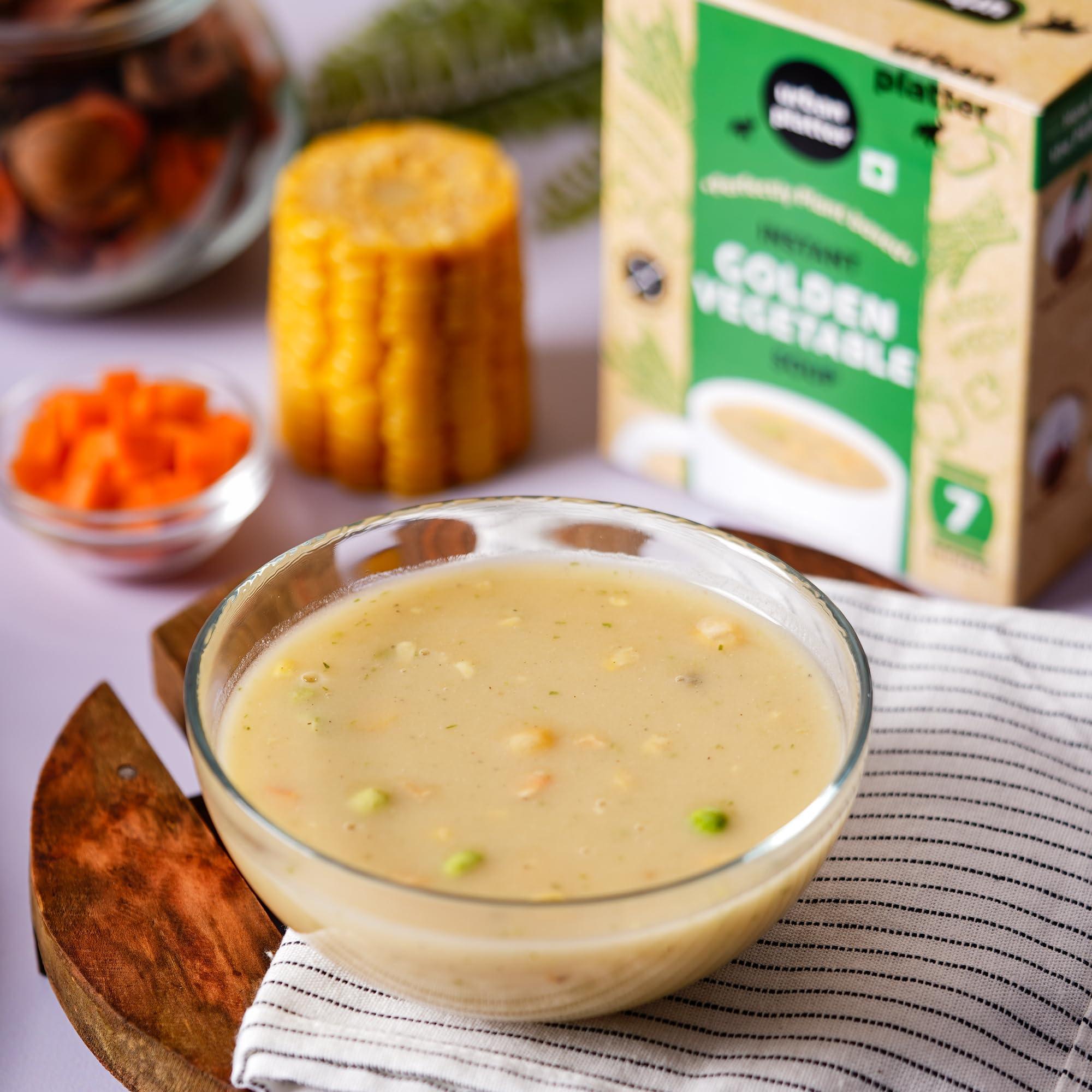 Urban Platter Urban Platter Vegan Instant Golden Vegetable Cup Soup 112g (7 Sachets)