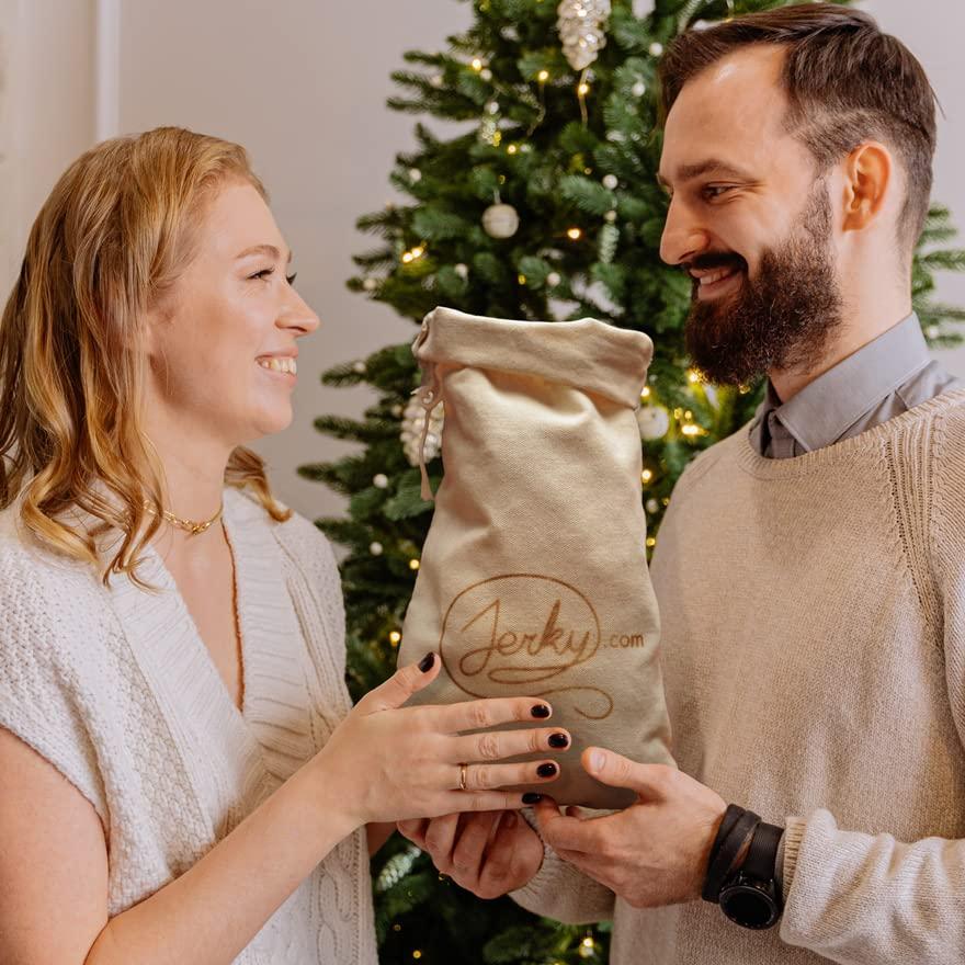 Jerky.com Jerky Gift Basket for Men - 26pc Jerky Variety Pack of Beef, Pork, Turkey, & Ham Snack Sticks - High Protein Healthy Snack - Unique Gift for Men