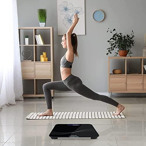 beatXP beatXP Wave Digital Weighing Scale|LCD Panel|Thick Tempered Glass|Electronic Weight Machine| Weighing Scale (Black)