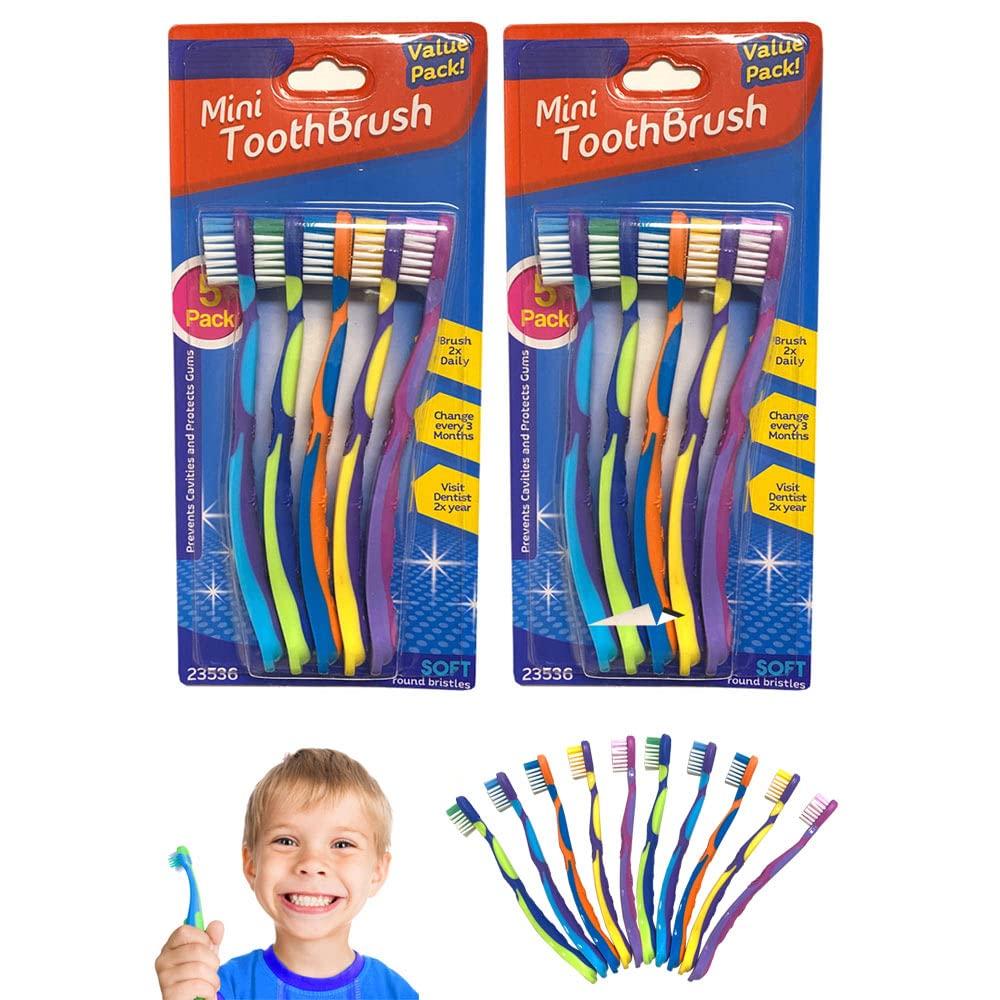 AllTopBargains 10 Pc Kids Toothbrush Toddler Oral Care Fun Cleaning Teeth Brush Soft Bristles