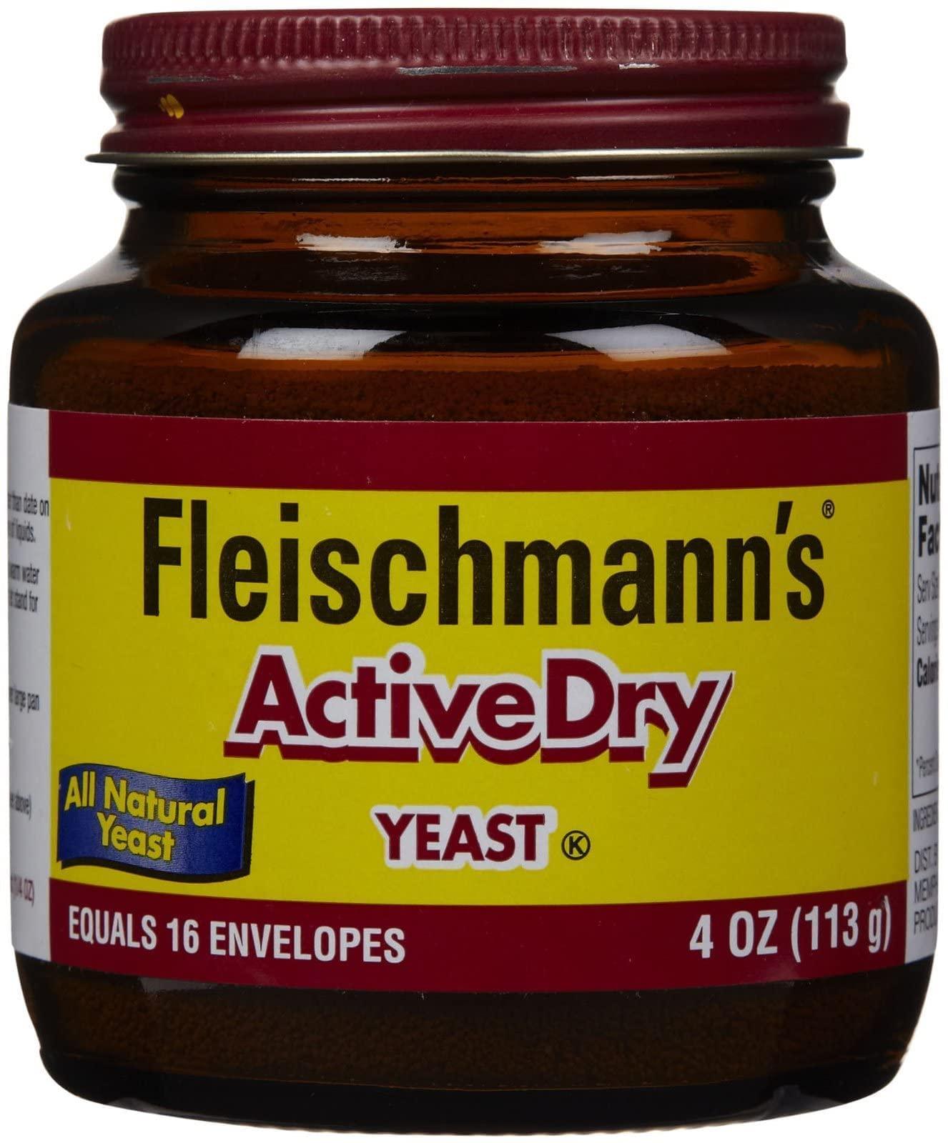 Fleischmann's Simply Homemade Fleischmann's Active Dry Yeast, 4 Ounce Jar (Pack of 12)