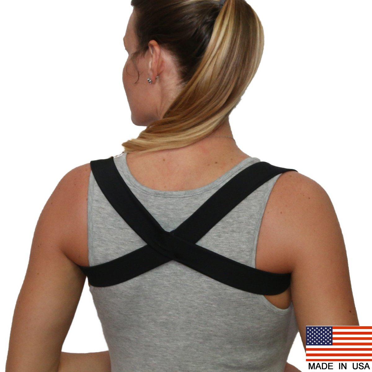 POSTURIFICBRACE .COM ENJOY INSTANT POSTURE IMPROVE Posture Corrector Softer More Comfortable Wear 15 Minutes A Day Shoulder Support Posture Brace Posturific Brace Including 4 Posture Exercises - Available in Colors and Sizes (Black Small)