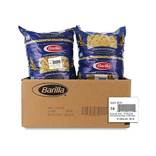 Barilla Ziti Cut Pasta, 10 Pound -- 2 Case