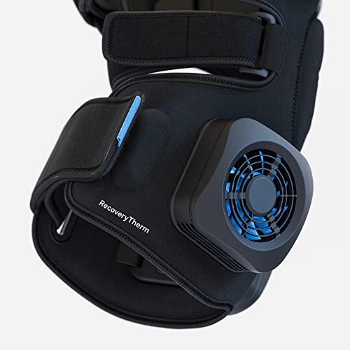 TheraGun TheraGun RecoveryTherm Knee - Contrast Therapy Wrap - Hot & Cold Vibration Wrap for Athletes - Advanced Contrast Therapy for Knee Pain Relief Wrap with Cryothermal Technology - One Size Fits All