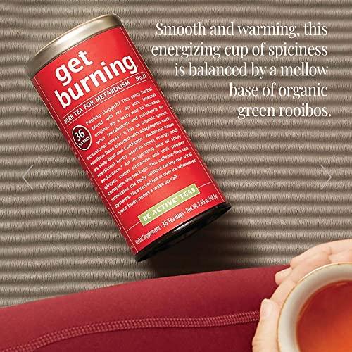 The Republic of Tea The Republic of Tea Be Active Green Rooibos Tea Get Burning - Herb Tea For Metabolism, 250 Tea Bags