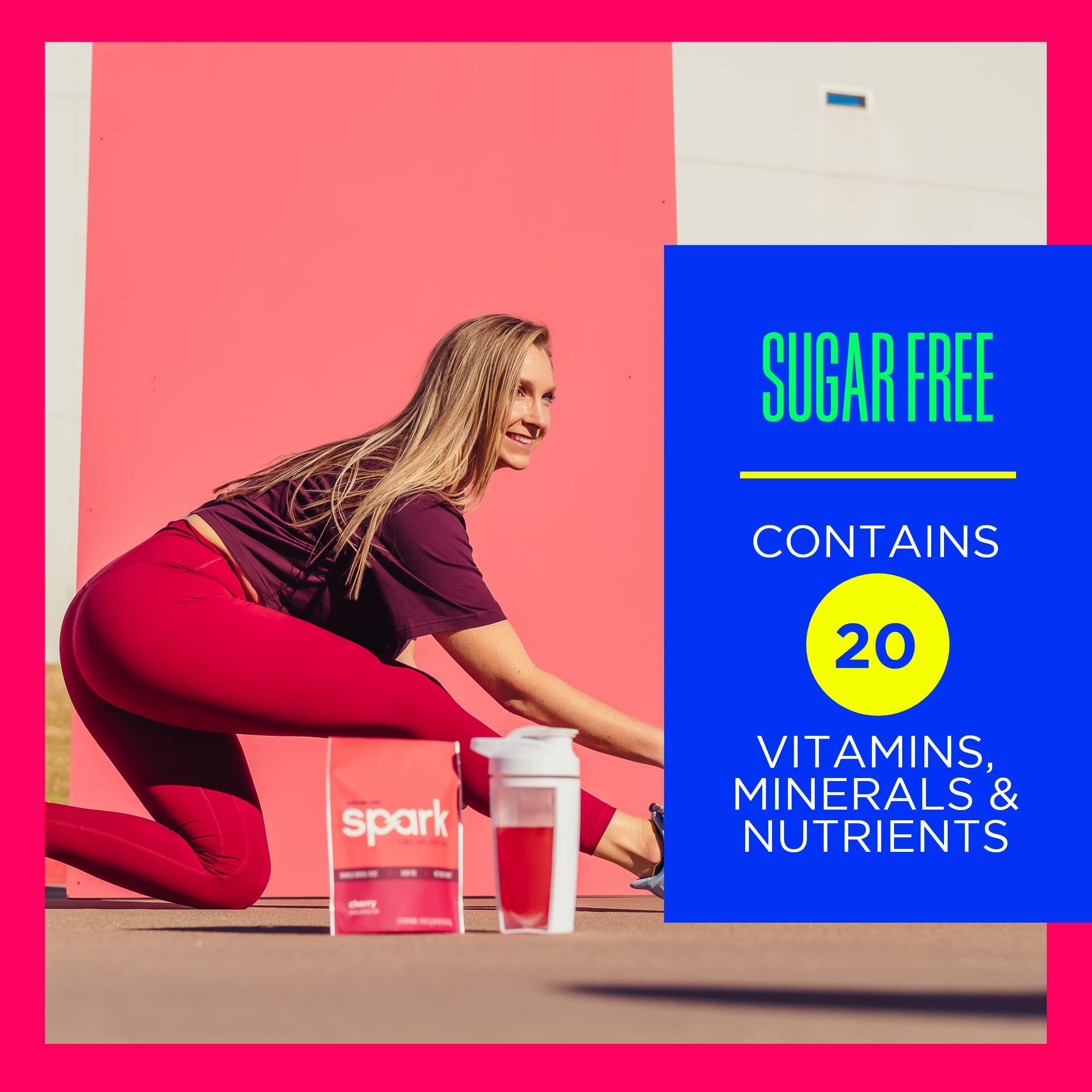 AdvoCare AdvoCare Spark Vitamin & Amino Acid Supplement - Focus & Energy Drink Powder Mix with Vitamin A, B-6, C & E - Also Includes L-Carnitine & L-Tyrosine - Cherry, 14 Stick Packs