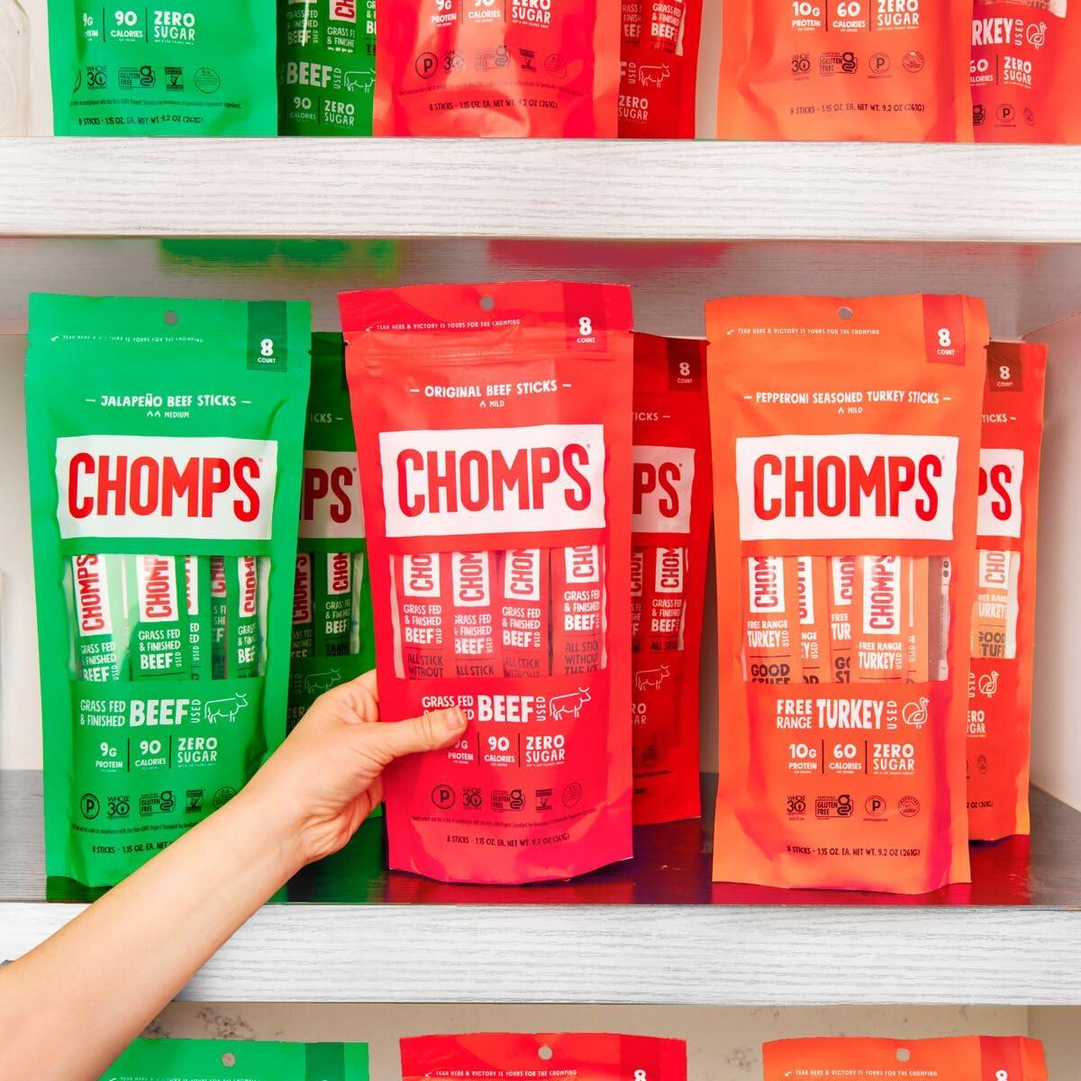 Chomps CHOMPS Pepperoni Turkey Stick 8 Pack, 9.2 OZ