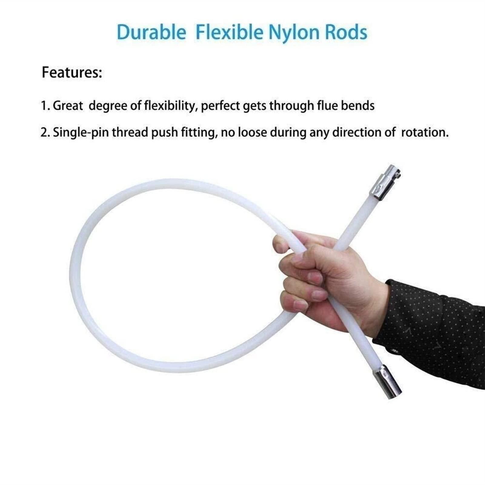 LIYUN chimney sweep kit Dryer Duct Cleaning Kit, Lint Remover, Includes 9/15 /18 Flexible Rods And 1 Brush Head - Can Be Used As A Chimney Brush, Dryer Pipe Inner Wall Cleaning Brush ( Color : 9 Rods , Size