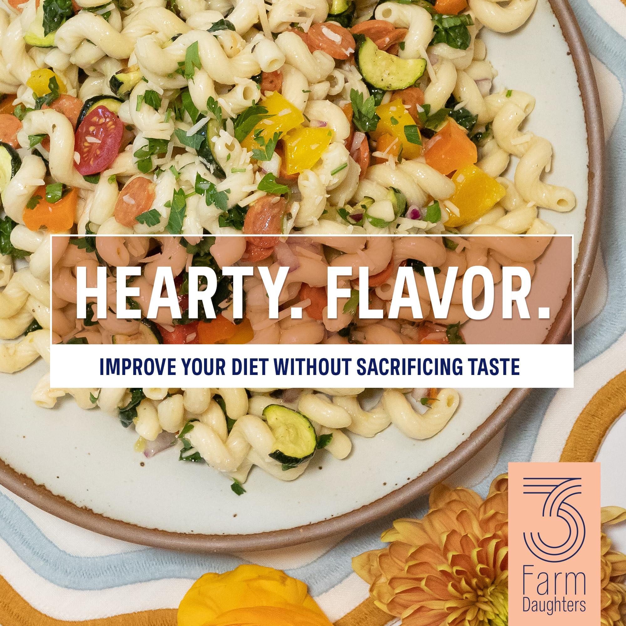 Three Farm Daughters Three Farm Daughters High Fiber Pasta Cavatappi Pack, Low GI, Non GMO Cavatappi Pasta Noodles, Low Net Carb, Made in the USA, 12 oz. (8 Pack)