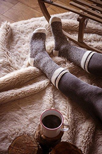 HEAT HOLDERS Heat Holders Thermal Socks, Men's Original, US Shoe Size 7-12 (Grey Block Twist)