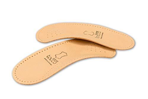 Tacco Footcare Orthotic Inserts Made in Germany | 3/4 Length, Quality Leather, Ultra-Light | Shoe Boot Insoles with Arch Support, Metatarsal Pad & Heel Cushion | Tacco Nova (45 EUR/US M12)