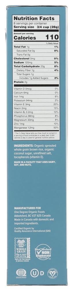 One Degree l One Degree Organic Foods Sprouted Brown Rice Crisps Cereal(Pack of 2)