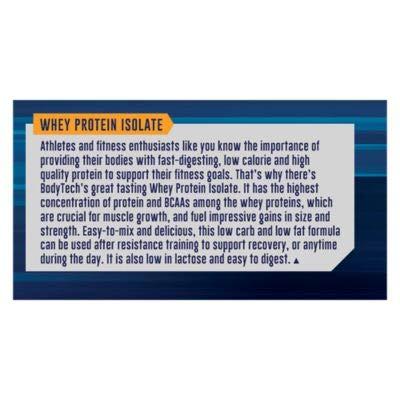 BODYTECH BODYTECH Whey Protein Isolate Powder - with 25 Grams of Protein per Serving & BCAA's - Ideal for Post-Workout Muscle Building & Growth, Contains Milk & Soy - Rich Chocolate (12 Packets)