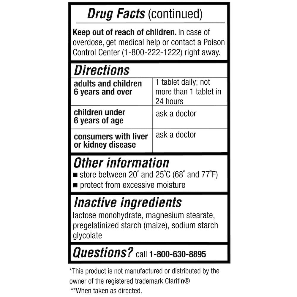 P Puregen Labs Puregen Labs Allergy Relief, Loratadine 10mg, 300 Tablets 24 Hour Non-Drowsy Antihistamine Allergy Medicine for Runny Nose, Sneezing, Itchy, Watery Eyes