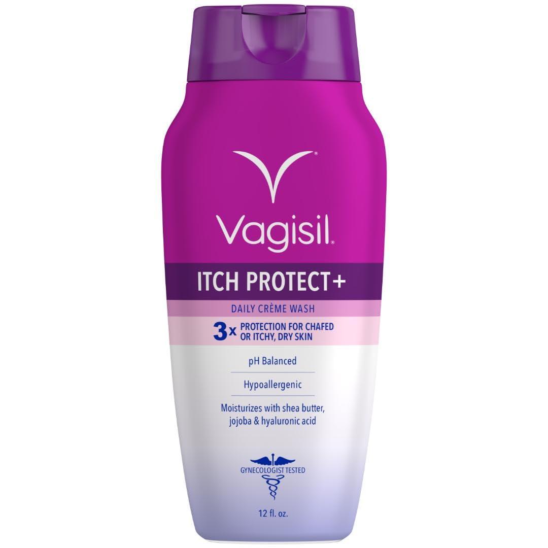 Vagisil Vagisil Feminine Wash for Intimate Area Hygiene and Itchy, Dry Skin, Itch Protect+ Crme Wash, pH Balanced and Gynecologist Tested, 12oz (Pack of 1)