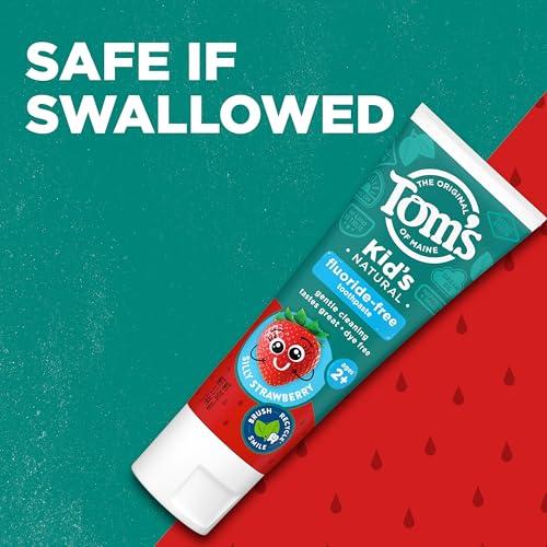 Tom's of Maine Tom's of Maine Natural Kid's Fluoride Free Toothpaste, Silly Strawberry, 5.1 oz. (back in original formula)