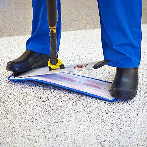 Rubbermaid Rubbermaid Commercial Products Mop Head for Microfiber Damp Mop, 18-Inch, Blue, Heavy-Duty Single Sided Cleaning Cloth for Hardwood/Tile/Laminated Floors in Kitchen/Lobby/Office