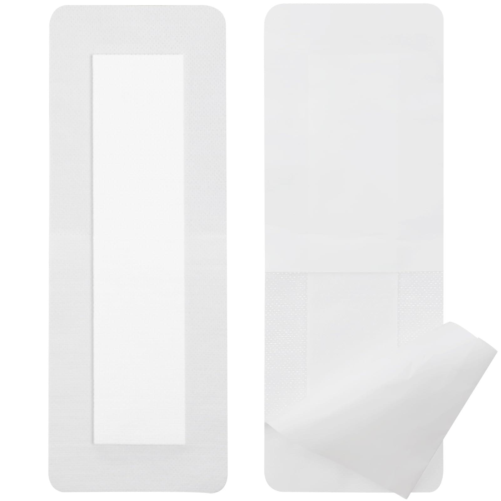 POSTOP MEDICAL WEAR 20 Pcs Waterproof C-Section Adhesive Island Dressing Long | 4x12 Inch Tummy Tuck Incision Long Post Surgery Bordered Gauze Bandage + Absorbent Dressing Pad Sterile Large Wound Recovery
