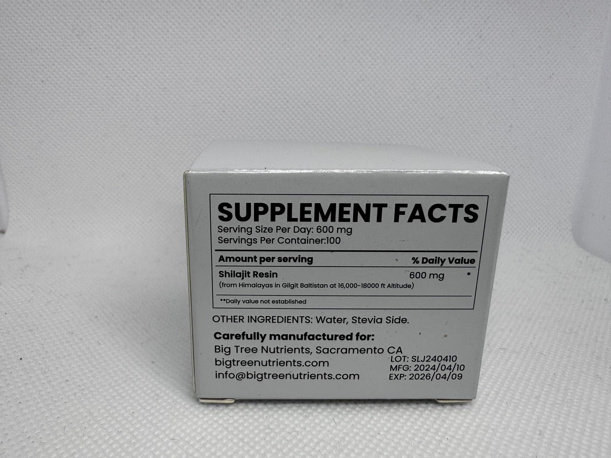 BIG TREE HERBALS BIG TREE HERBALS Original Shilajit Resin Ointment - High Potency Gold Grade Balm for Men & Women, Natural Energy & Wellness Boost, 50G Pure Shilajit Extract