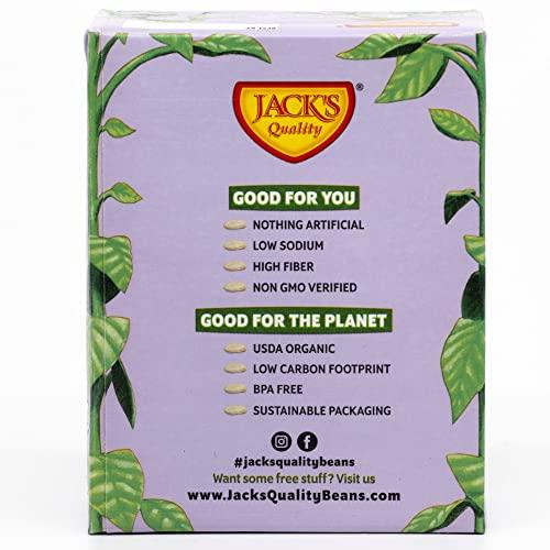 Jack's Quality Jack's Beans Jack’s | Organic White Butter Beans 13.4 oz. | Filled with Protein & Fiber, Low Sodium & Non-GMO | (8 PACK)