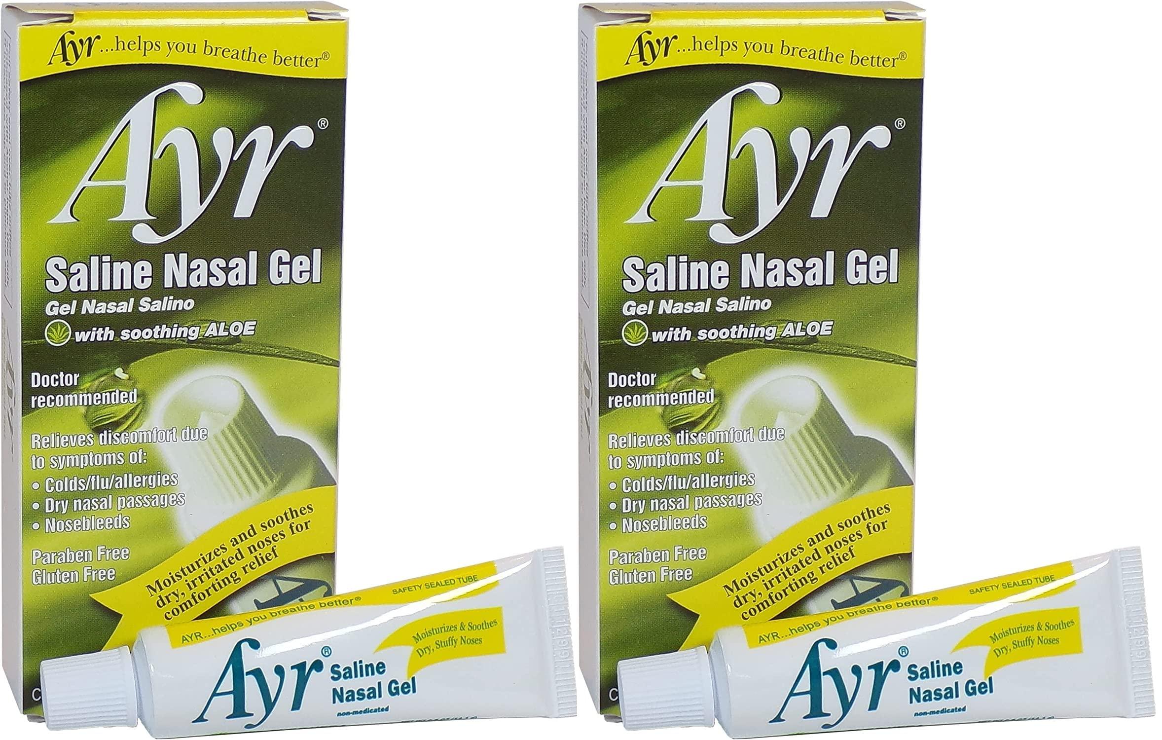 AYR Ayr Saline Nasal Gel with Soothing Aloe, 0.5 Ounce (Pack of 2)