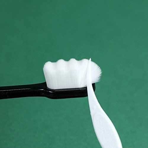 DI QIU REN DI QIU REN 6PCS Extra Soft Toothbrush for Sensitive Gums, Manual Toothbrush with 8 Tubes of 10000 Soft Floss Bristle for Gum Care, Protect Fragile Gums Good Cleaning Effect (3 White & 3 Black)