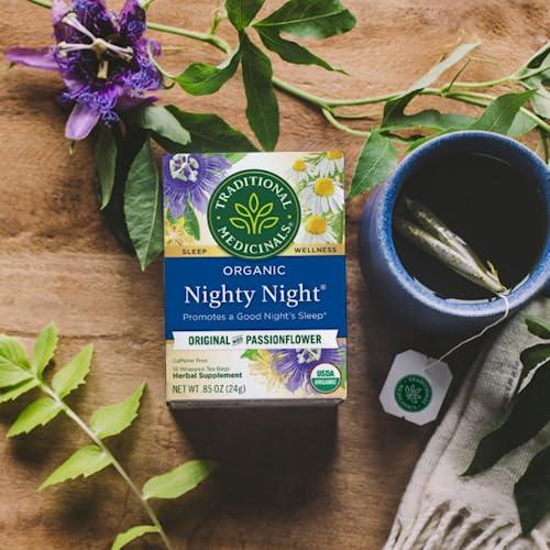 Traditional Medicinals Traditional Medicinals Organic Fair Trade Certified Nighty Night Herbal Tea 16 Count (Pack of 6)