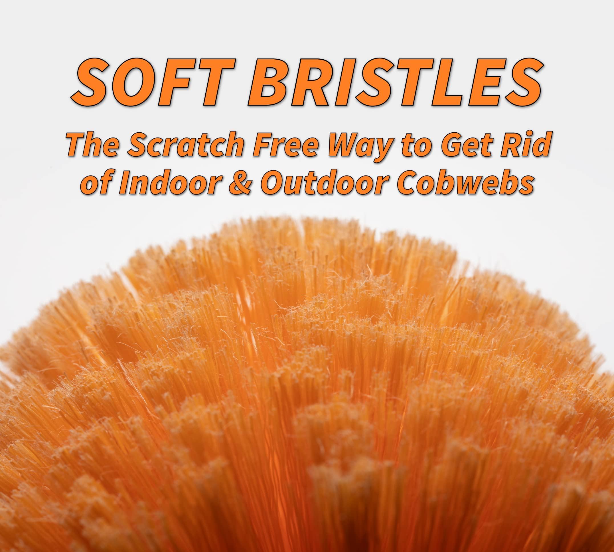 EXTEND-A-REACH 30 Foot Exterior House Cleaning Brush Set & Cobweb Duster with 7-24 ft Extension Pole // Vinyl Siding Brushes with Telescopic Extendable Pole & Window Cleaning Squeegee Tool