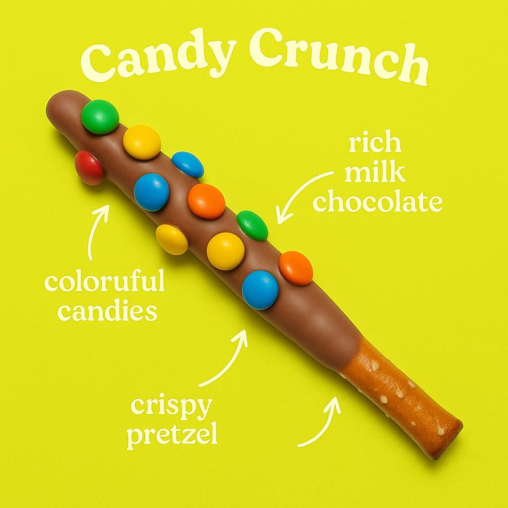 Generic Chocolate Pretzel Rods Assorted 20 Pack With Toppings