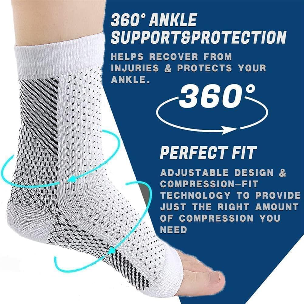 Generic Comprex Ankle Sleeves, 2 Pairs Comprex Ankle Sleeves To Wear To Sleep In, Comprex Ankle Sleeves Socks For Women Men Foot Sleeve Support Relief For Pain (2 Pairs White, XX-Large)