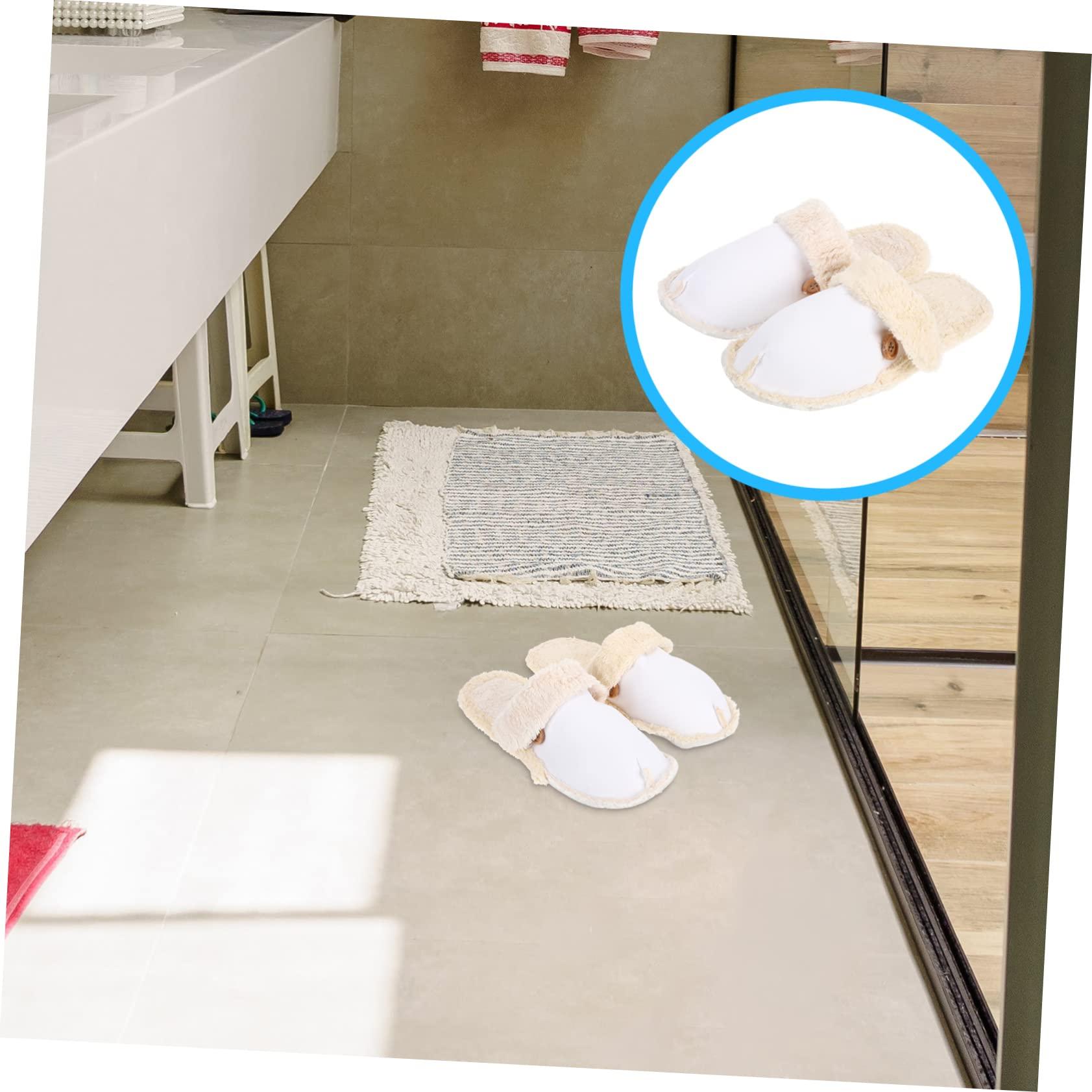 SOESFOUFU SOESFOUFU Warm Slippers for Women Thick Cotton Covers Removable Washable Lining Fur Insoles Fluffy Indoor Outdoor Slippers Inserts